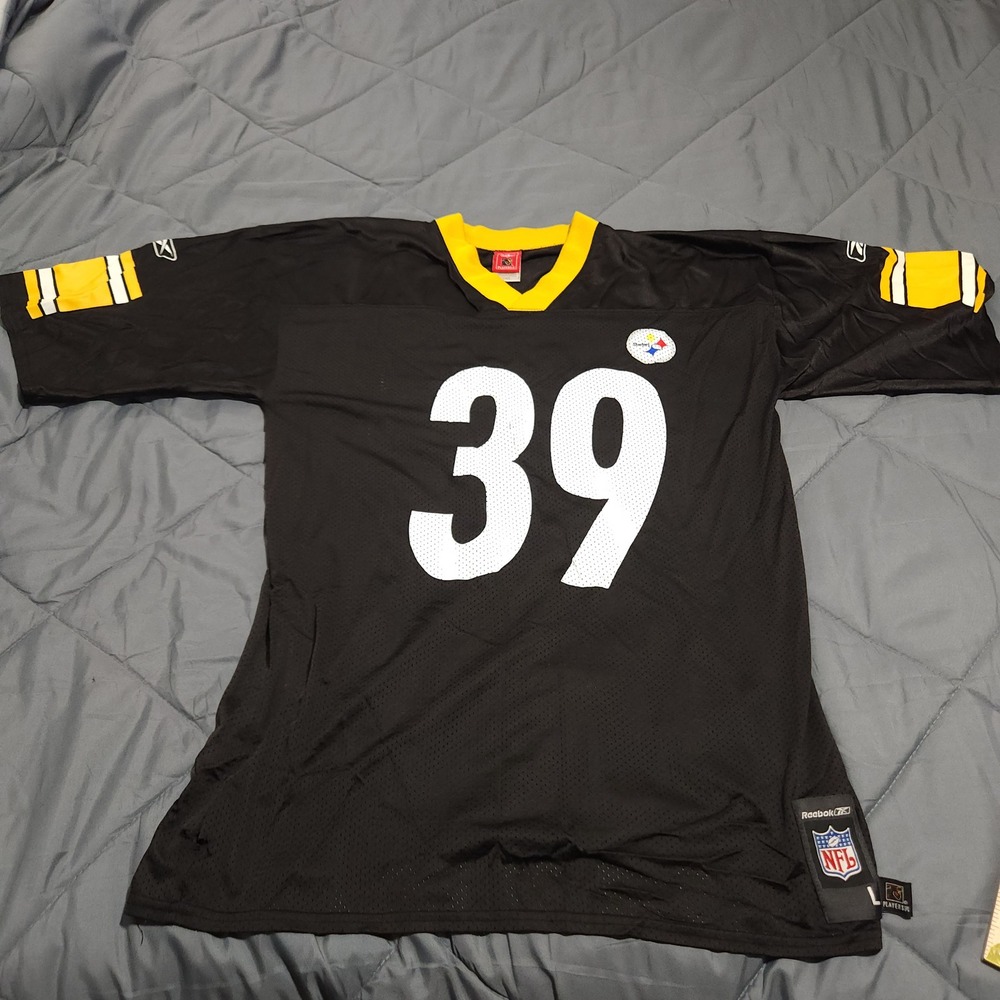 Willie Parker #39 Pittsburgh Steelers Jersey Mens L Reebok NFL‎ Players Black